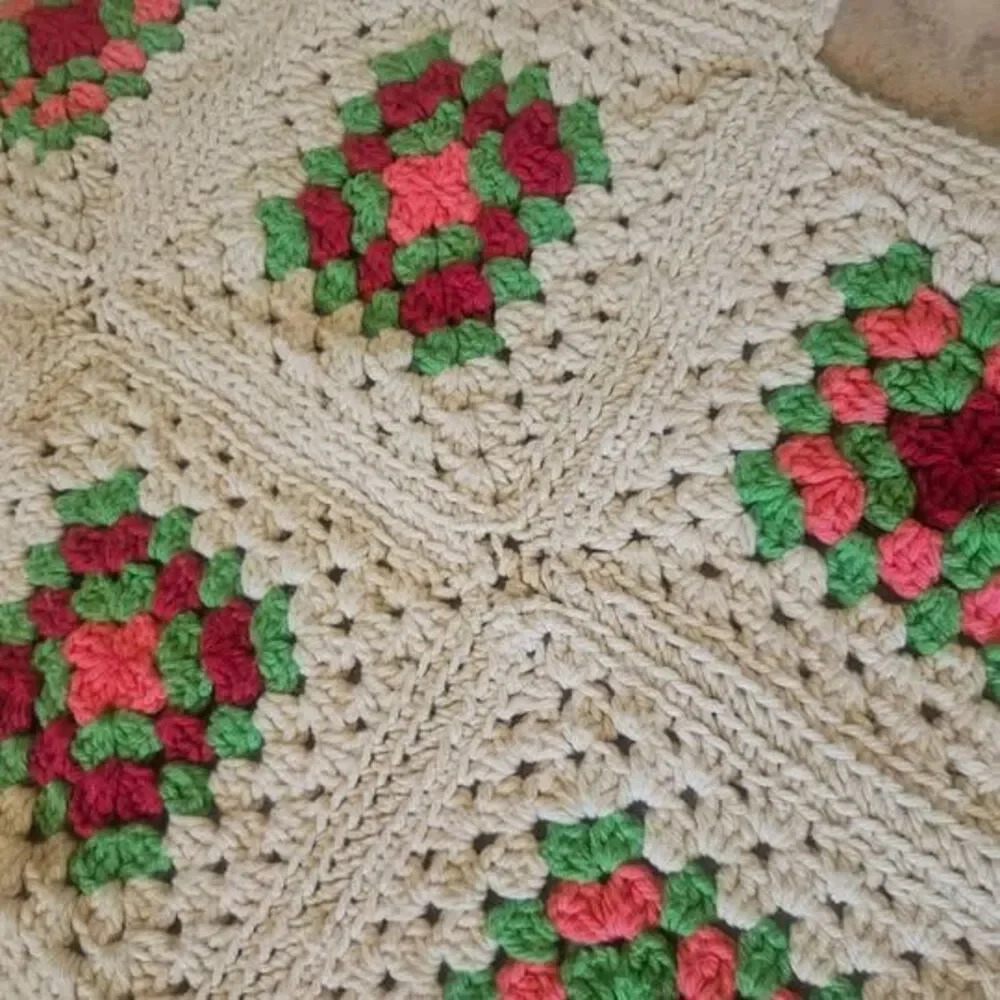 Handmade Crochet Granny Square Blanket Afghan 51